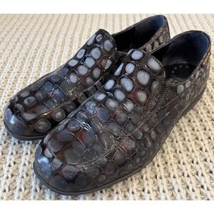 Mephisto Cool-Air Crocodile Genuine Leather Loafers Women's 7M Shock Absorber